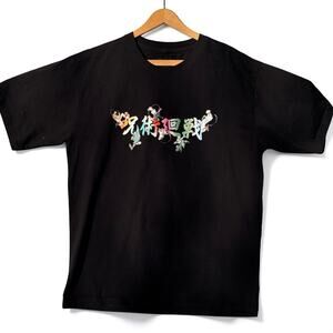 Jujutsu Kaisen Anime Graphic T-Shirt Black Short Sleeves  M